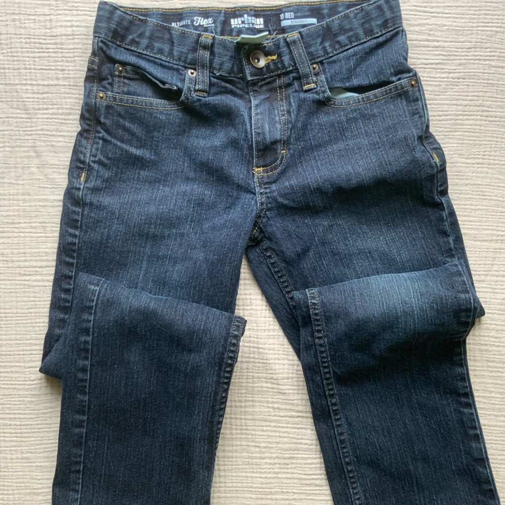 Urban Pipeline dark wash boys straight jeans 10